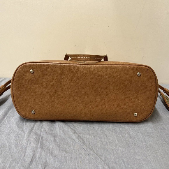 Dooney & Bourke Dark Tan Pebble Grain Davis Tassel Shopper Large Purse Bag Chrty - Picture 7 of 13